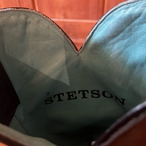 STETSON Handmade in Mexico Western Boot Marbled Black Gray Women’s 9 Cowgirl - Picture 5 of 13